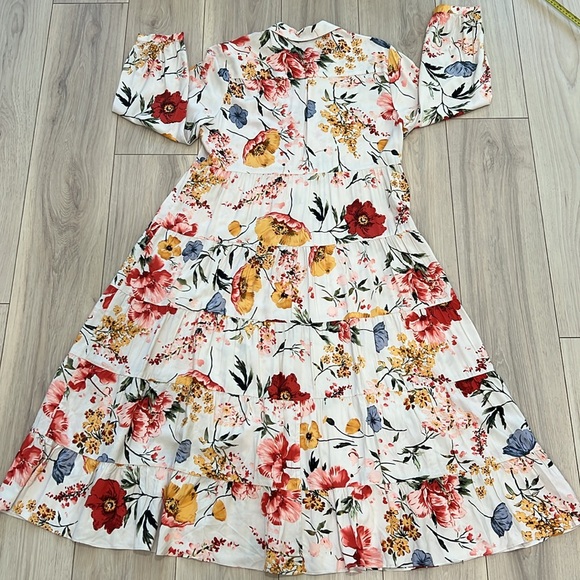 Philosophy Button Down Floral Long Sleeve Dress - Picture 9 of 11